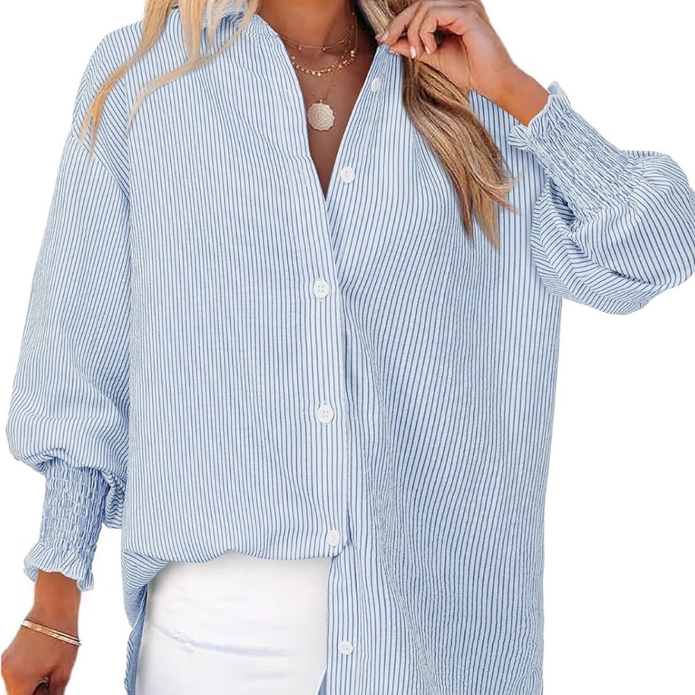 Blue Striped Women's Top